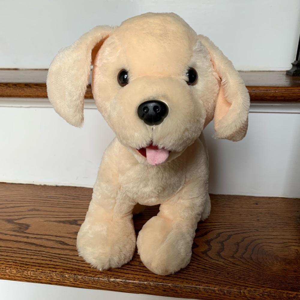 Build A Bear 12” Golden Retriever Yellow Lab Puppy Dog Plush Tongue Out